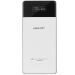 品胜 LCD电库 15000毫安移动电源/充电宝 双USB输出 液晶数显 白色 适用于苹果/安卓手机/平板等