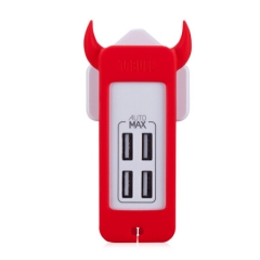 摩米士（MOMAX）小牛智能数码充电器套装 5V/25w（四规组合 中、欧、英、澳规） 红色