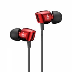 漫步者（EDIFIER） H235P耳机入耳式有线重低音带麦音乐耳机华为安卓通用线控耳麦运动耳机 红
