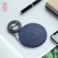 京造 苹果x无线充电器/快充版 强大兼容苹果7.5W 适用iPhoneX/iPhone8/8Plus 三星S7/9/8 edge通用 藏蓝色