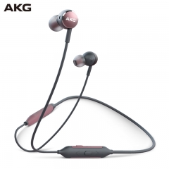 AKG Y100 WIRELESS 颈挂式无线蓝牙耳机 入耳式运动 手机游戏磁吸环境感知音乐耳机 樱花粉